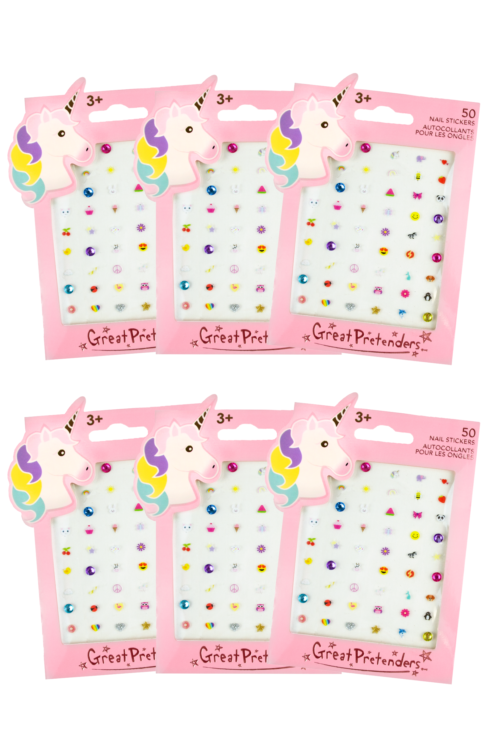 6 Packs Unicorn Nail Stickers