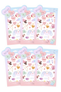 6 Packs of Candy Heart Temporary Tattoos